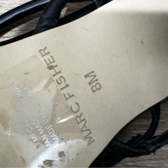 Marc Fisher Block Heel Black Sandal - Picture 2 of 4